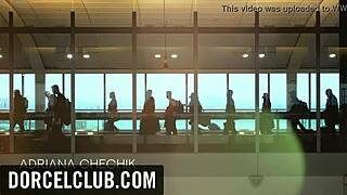 French Blonde and Brunette Wife in Lingerie for Cuckold Night in Paris