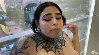 Big Ass Whore Sucks Hard in Steamy Jacuzzi Scene