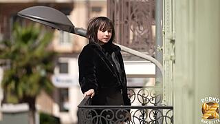 Petite Abby, 18+, with big natural tits, craves a beautiful cock.