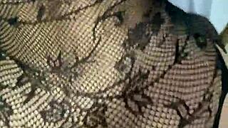 Big ass mature woman in lingerie craving cum inside.