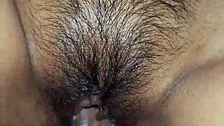 Creamy Latina Pussy Gets Pounded Hard by Amateur Couple. Tight Lips Stretched Over Small Tits.