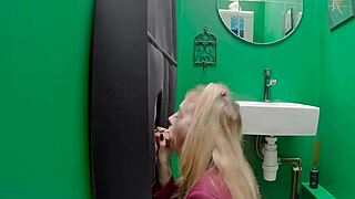 Gloryhole Teen Sucks Cock in Uniform for British Amateur Fun