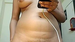 indian girlfriend shows her wet pussy