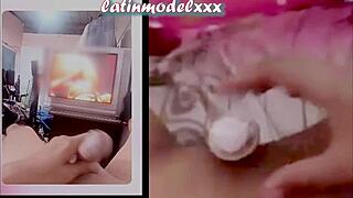 Hot girl makes homemade toy and masturbates