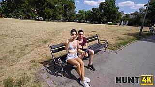 Hunt4k brings global humiliation, how far will this shaved girlfriend go for cash?