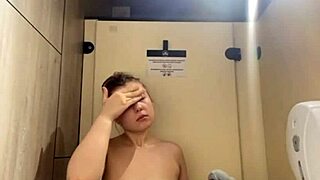 bbw girl plugs her ass deep on public cam