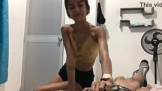 my blonde stepsister with big tits sucked my dick during a massage, and i came a lot