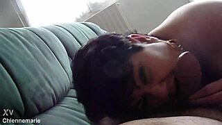 Amateur Receives Facial Cumshot After Intense Blowjob