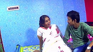Hey, real Indian devar bhabhi in rough doggystyle with dirty Hindi talk!
