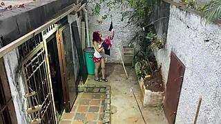 Bent over HARDCORE with neighbor while husband’s at work