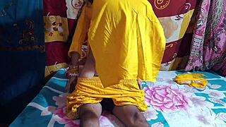 indian bridal bhabhi gives epic blowjob to stepbrother. bathroom anal creampie with clear hindi voice.