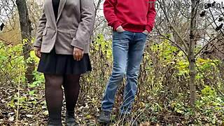 fat mother in law dominates with outdoor fetish