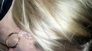 Watch her deep throat that small cock like a pro.