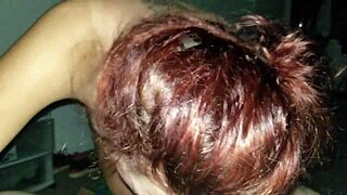 Me and my redhead girlfriend sharing an intimate blowjob moment