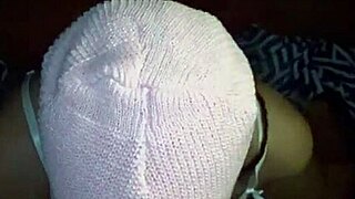 Masked curvy baddie deep throats huge BBC in sexy lingerie. Watch her seduce in homemade close-up action.