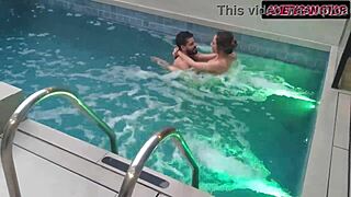 took wife to motel for chill, ended with hot pool sex