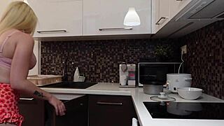 i'm a hot blonde petite girlfriend with no panties under my short miniskirt, flashing my tight pussy and bare naked ass, it's so thrilling