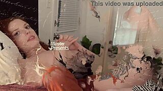 scarlett mae laughs and kisses during fun photoshoot in bedroom