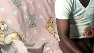 Intense feelings as bbc receives sloppy handjob.