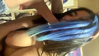 cute latina teen sucks and gets mouth-fucked at university