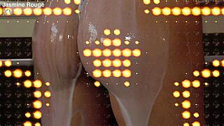 housewife loses control in the kitchen, flashing her natural tits wildly