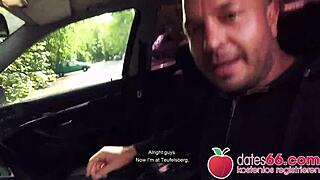 oh yeah, fuck that blonde milf doggystyle on the public stairs!