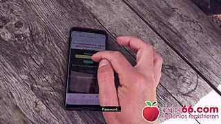 oh yeah, fuck that blonde milf doggystyle on the public stairs!