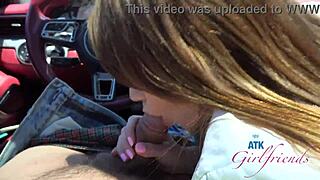 Hey Mazy Myers, amateur babe, wanna drive? Let’s play with pussy and suck cock in the car!