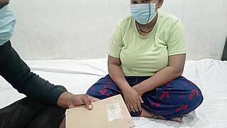 female student seduces teacher with big natural tits at home