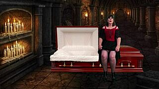 Granny Vampyra's Strapon Strokes Bring Homemade Orgasms to Mature BBW Milf