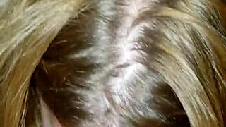 Redhead wife with big ass busts moves.