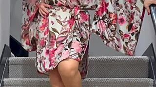 milf nina dolci and cougar vanessa lick each other in lingerie.