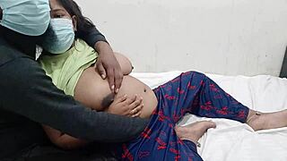 female student seduces teacher with big natural tits at home