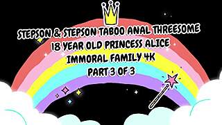 princess alice screams from hardcore anal double team in doggystyle