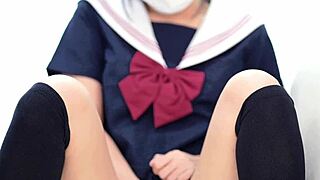 Japanese Cutie Bound and Fucked Hard in Doggy Style Session