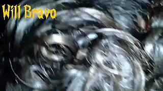 Two FRIENDS caught me on GRINDR, SUCKED one while the other FUCKED my ASS bareback