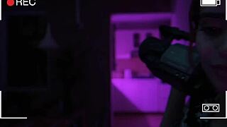 Hot girl Yaira discovers solo masturbation in her room, touching her big natural tits and pussy