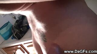 Watch us fuck and squirt hard in the bathroom