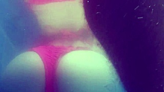 sexy underwater pool fun with latina brunette 😍