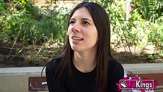 mia gallardo begs for rough anal casting to break her butthole