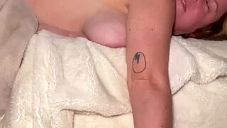 Avril showers prone bone fuck with hairy pussy creampie.