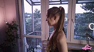 got horny from step sister's juicy ass during yoga