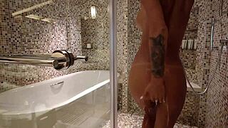 Lovely Monika Fox Enjoys a Relaxing Naked Shower Session