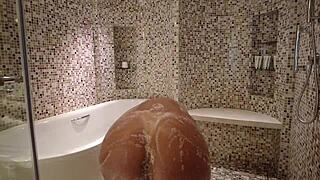 Lovely Monika Fox Enjoys a Relaxing Naked Shower Session