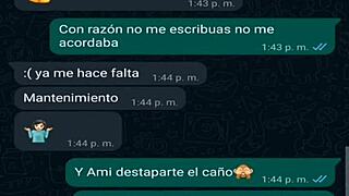 Latina MILF In Mini Shorts Gets Horny On WhatsApp Chat. Stripping And Touching Herself.