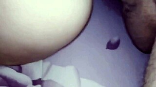 Point of view close up shows amateur anal fucking in homemade setting