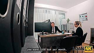 undercover library girl turned out to be a total slut at the office casting