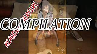 brunette milf klaudia ambergirl masturbates to orgasm in lingerie