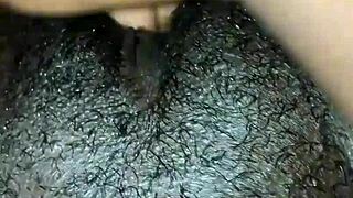 small tit ebony solo pussy masturbation with wet lips