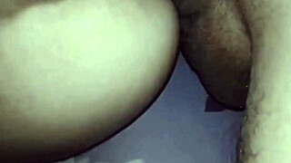 Point of view close up shows amateur anal fucking in homemade setting